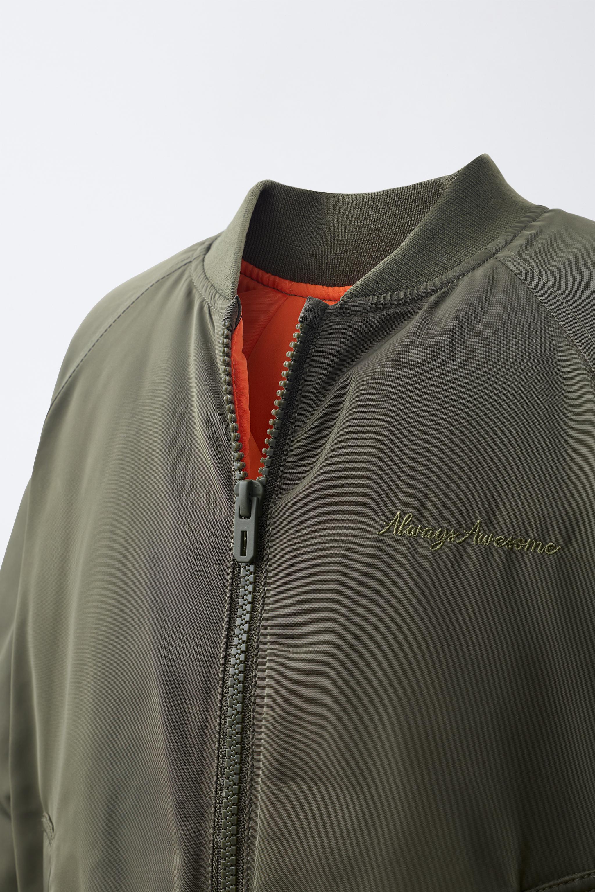 CONTRAST LINING BOMBER JACKET